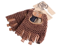 BLB Leather Cycling Gloves - Brown