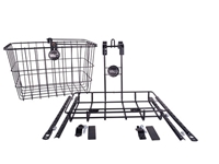 Wald 3339 Multi-Fit Front Basket and Rack Combo - Black