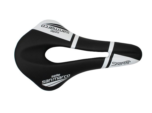 Picture of San Marco  Shortfit saddle - Black/white - WIDE