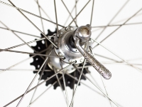 Picture of silver rim x campagnolo record rear road wheel