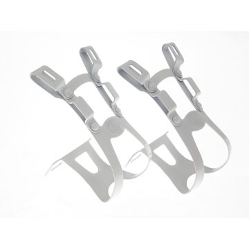 BLB Steel DB/DG Toe Clips - White