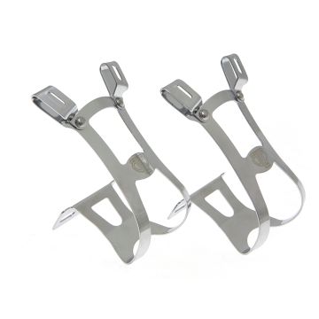 BLB Steel DB/SG Toe Clips - Silver
