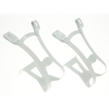 BLB Steel DB/SG Toe Clips - White