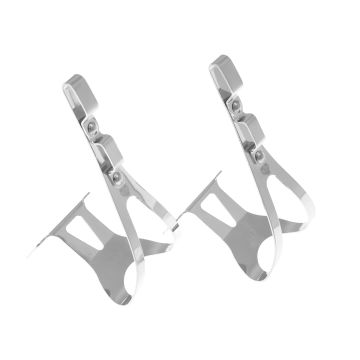 BLB Steel SB/DG Toe Clips - Silver