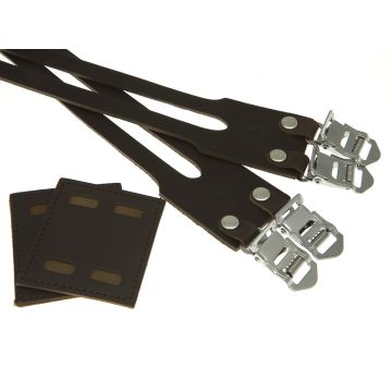 BLB Double Leather Straps - Dark Brown