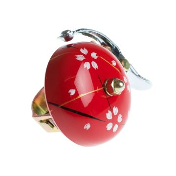 Crane Hand Painted Bell - Red Spring