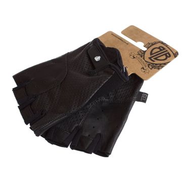 BLB Classic Sport Leather Cycling Gloves - Black