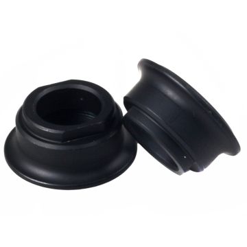 Via Front Hub 9mm Thru Axle End Cups - Black
