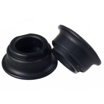 Via Front Hub 15mm Thru Axle End Cups - Black