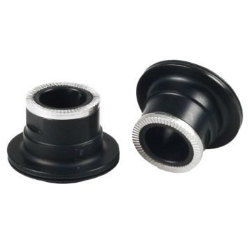Via Rear Hub 12x142mm Thru Axle End Cups - Black