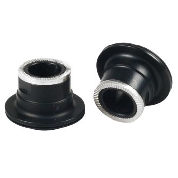 Via Rear Hub 12x135mm Thru Axle End Cups - Black