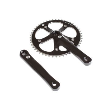 BLB Track Crankset - Polished Black