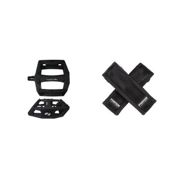 Fyxation Gates Pedal with Strap Kit - Black/Black
