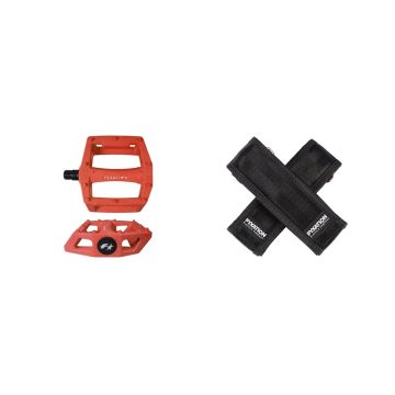 Fyxation Gates Pedal with Strap Kit - Orange/Black