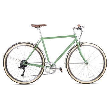 6KU Odyssey 8spd City Bike - Silverlake Green