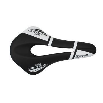 San Marco  Shortfit saddle - Black/white - WIDE