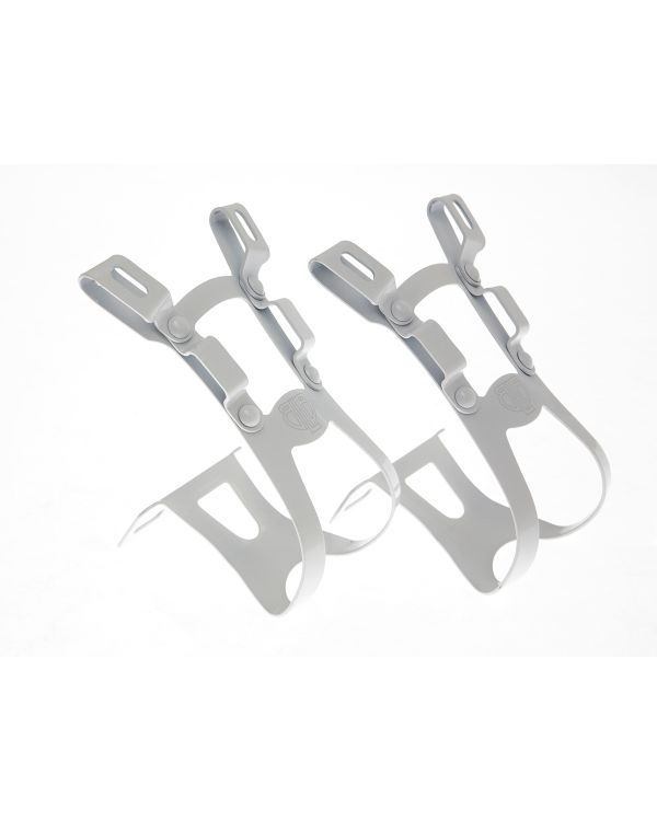 BLB Steel DB/DG Toe Clips - White