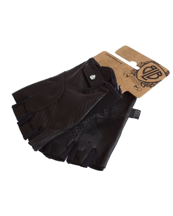 BLB Classic Sport Leather Cycling Gloves - Black