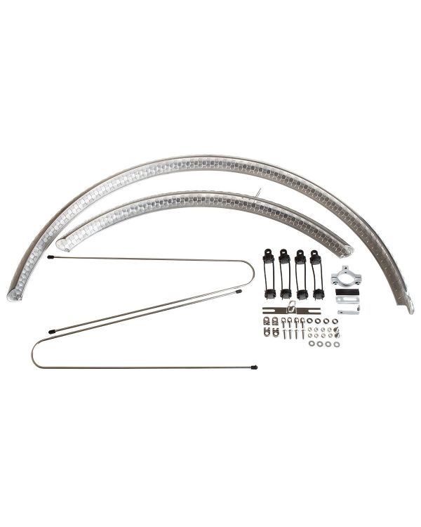 BLB Hammered Fenders - Polished Silver