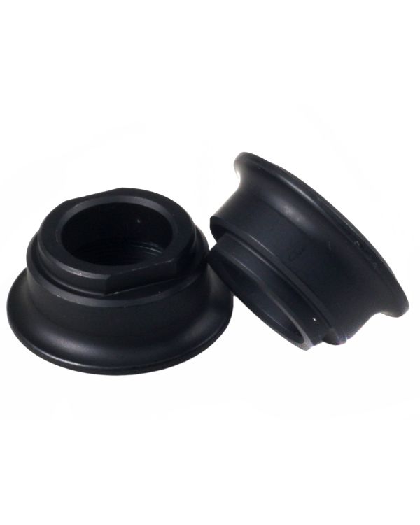 Via Front Hub 9mm Thru Axle End Cups - Black