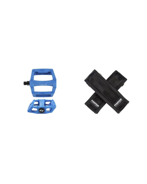Fyxation Gates Pedal with Strap Kit - Blue/Black