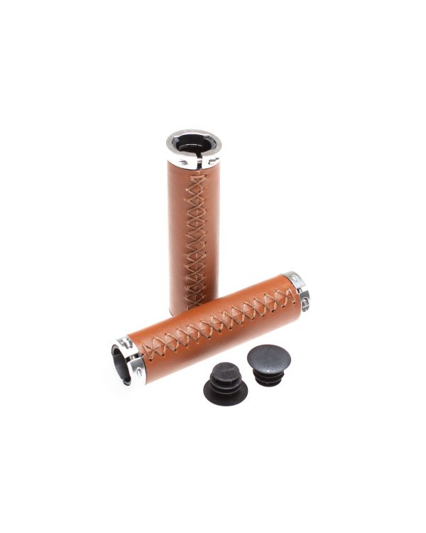 BLB Curve Lock-On Grips - Honey Brown