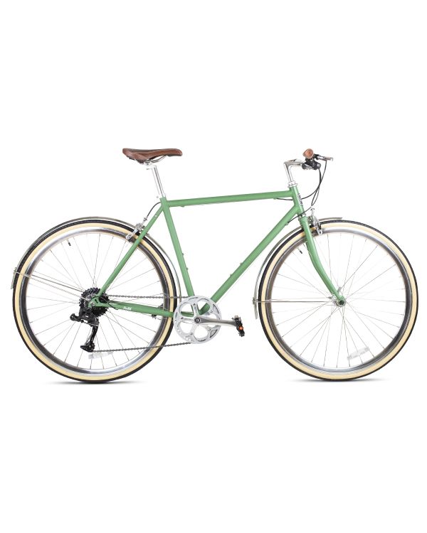 6KU Odyssey 8spd City Bike - Silverlake Green