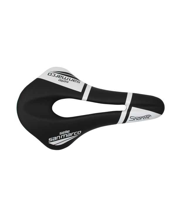 San Marco  Shortfit saddle - Black/white - WIDE